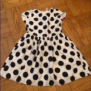 Black and white polkadot dress